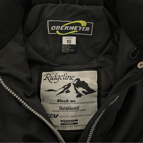 Obermeyer Womens Black/White Full Body Waterproof Ski Suit- Size 10 (Read) - Picture 3 of 13